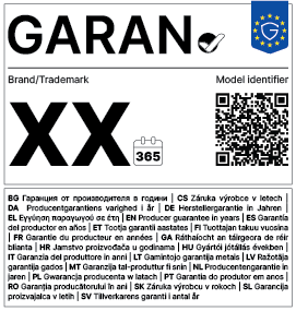 Eticheta GARAN UE